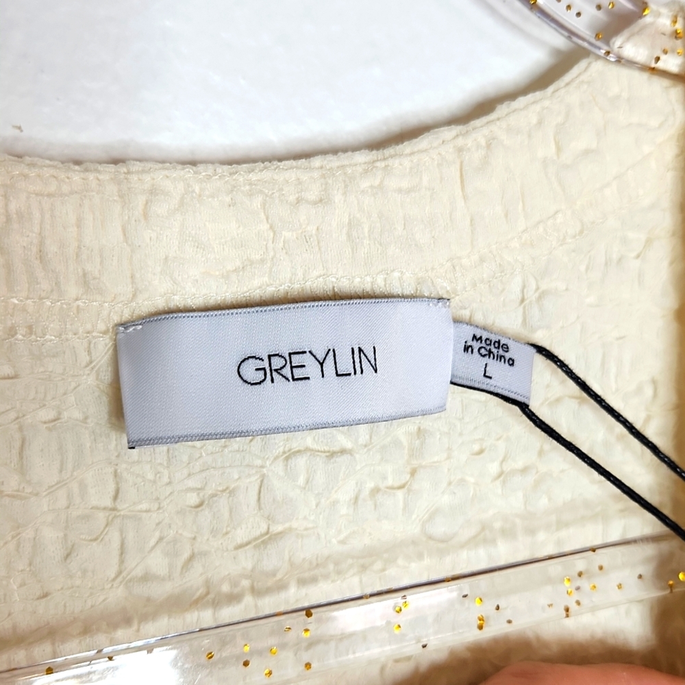 Greylin Lulu Popcorn Knit Modest Minimalist Dress - Picture 6 of 12